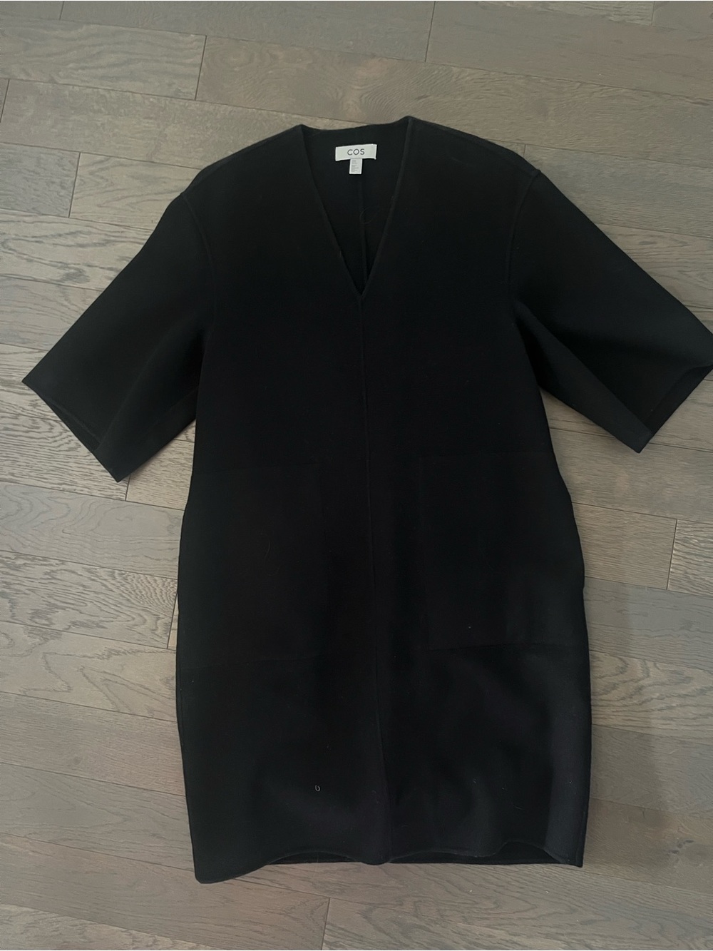 COS Black V-Neck Mini Dress